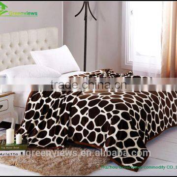 Printing with tiger fur throw Printed Coral Blanket Sofa Throws polyester blanket sofa throw