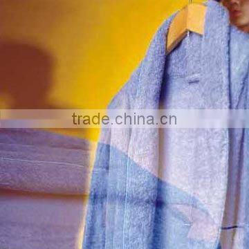 plain-dyed flat woven bathrobe