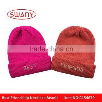 Best Friendship necklace beanie gift beanie