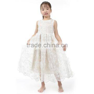 Long Lace Dress Girl Dress Children Clothes