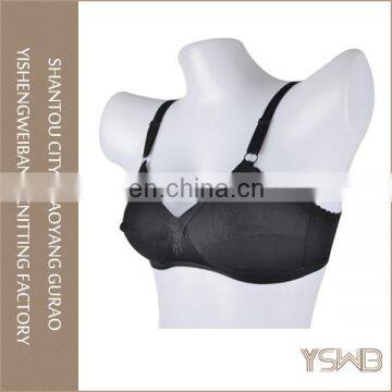 Customized size high quality spandex black breathable breast lift up bra