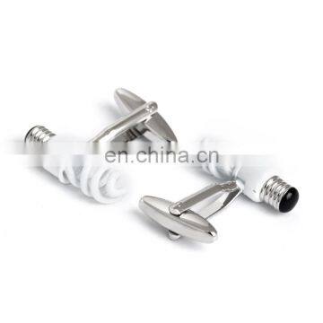 Novelty White Little Bulb Shirt Cufflinks photo-3
