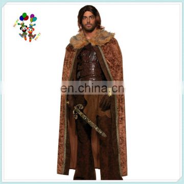 Brown Adult Male Faux Fur Trimmed Party Fancy Dress Capes HPC-0518