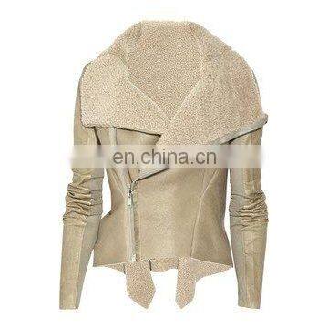 ladies shearling jackets with big fur collar