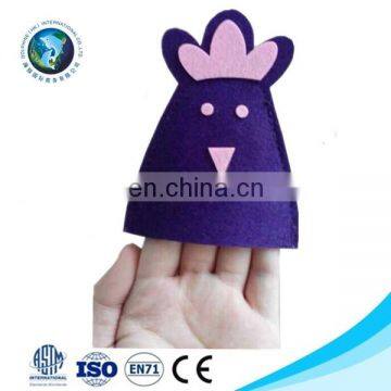 Wholesale cheap cute purple chick soft felt finger puppet