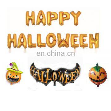 Halloween decoration balloon banner kit foil pumpkin balloon