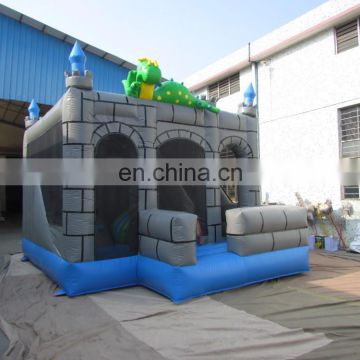 Inflatable dinosaur bouncy castle trampoline combo with slide bouncer