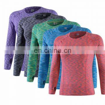 Women compression hoodie top plain blank clothing for gym tshirt