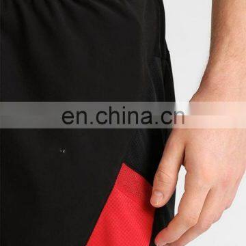 Mixcolor Black/red Elasticated 100% Polyamide Breathable Men Sports Shorts photo-5