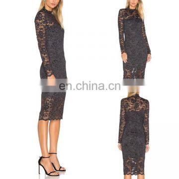 Two Pieces Bodycon Dress Newly Long Sleeve Lace Dress Lace Dresses Prom Women Dresses photo-5