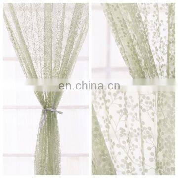 2015 New Product Flocking Transparent Sheer Curtain Fabric