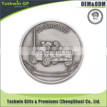 promotional Custom Metal Antique silver Coin