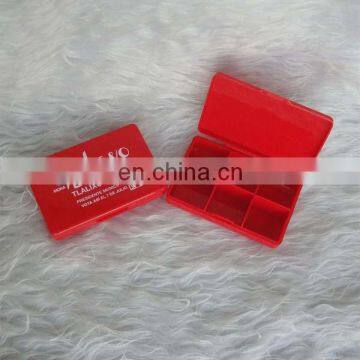 cross pattern six grid convenient transparent plastic child proof medicine free pill box