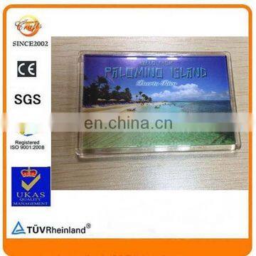 Photo insert clear acrylic fridge magnet