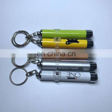 Factory OEM promotional customized logo LED projector keychain