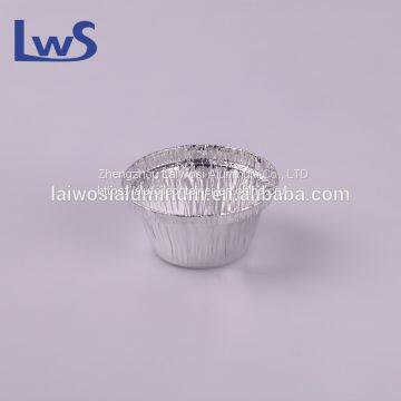 Different shape disposable deep aluminium foil bowl container for food packaging with plastic cover