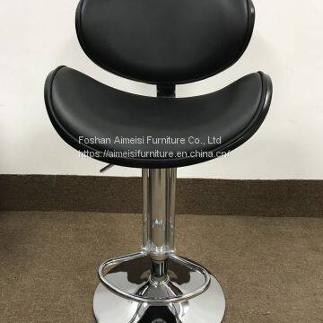 Modern Leather Cushion Plywood Backrest Bar Chair photo-3