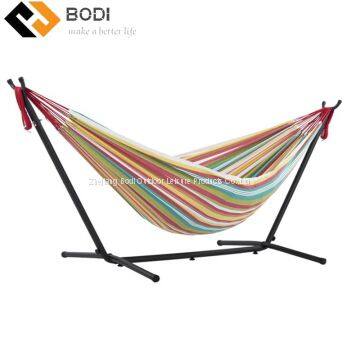 Portable Outdoor & Indoor Hammock With Metal Hammock Stand 2 Peraon Hammock With Bracket