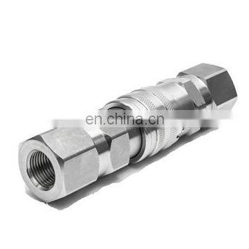 Carbon Steel Stainless Steel 1/2 Inch ISO 16028 Hydraulic Fittings Hydraulic Quick Couplings for Skid Steer Loader photo-4