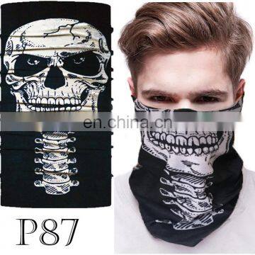 Factory directly sale High Quality skull style Face Scarf Neck Face shield Seamless Tube Bandanas Buff Multifunctional Bandana