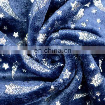 Flannel Fleece Throw Blanket Golden Star Decorative Lightweight Soft and Warm Bronzing Blanket photo-6