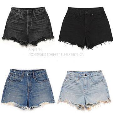 Denim shorts loose wide leg fashion ultra fire thin straight high waist show thin