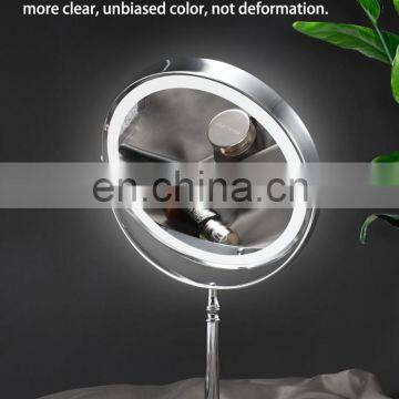 2020 New Amazon 8 Inch LED Make up Ring Mirroor Mental Glass 5x 10x Magnification Standing Make Up Mirror photo-7