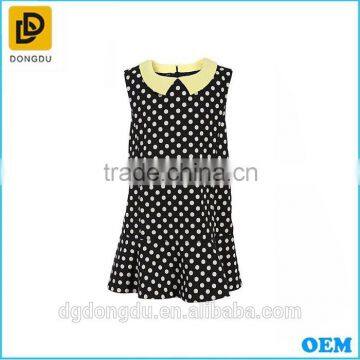 New fashion polka dot cute kids short dresses