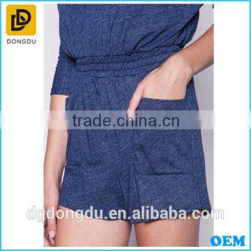 Elastic Cinched Waist Band Jumpsuit With Two Front Pockets photo-3