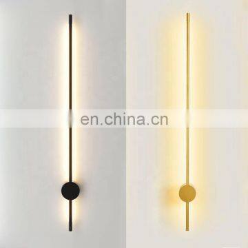Modern Black Gold Small Minimalist Indoor Bed Light Living Room Decorative Led Wall Lamp photo-2