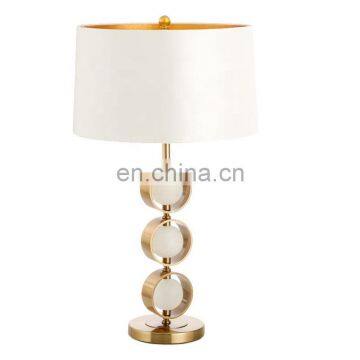 Metal Lamp Base White Fabric Shade Table Lamp Home Decor Led Table Light photo-2