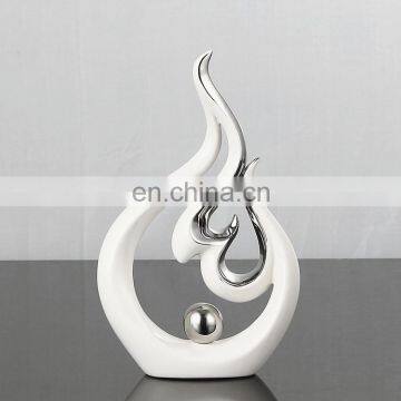 Living room office desktop handmade craft decoration modern popular silver ceramic ornaments