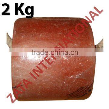 Himalayan Natural Rock Cylinder Salt Licks Licking Feed Mineral Stone 2 Kg for Livestock Cattle Horse Camel Cow Sheep