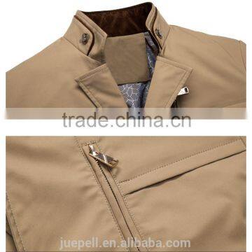 Factory OEM Plus Size European Style Harrington Men Khaki Jackets photo-5