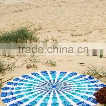 Mandala Round Throw Tapestry Hippy Hippie Boho Gypsy Cotton Tablecloth Beach Towel Round Yoga Mat