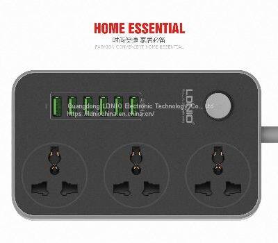 LDNIO 6 USB 3 Outlet Universal Usb Power Strip Desk With Usb Charger Extension Socket photo-2