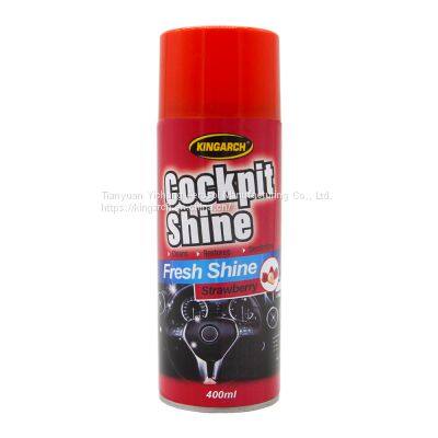 Lemon Scent Car Dashboard Polish Wax Cockpit Shine Spray Wax