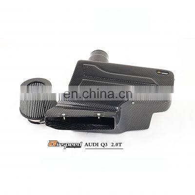 Light Weight and High Strength Manufacturer Hot Sale Dry Carbon Fiber Air Intake Kit Filter For AUDI Q3 2.0T