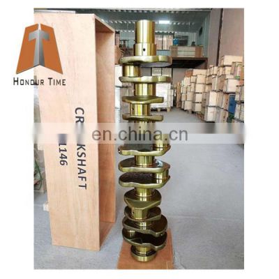 Diesel engine spare parts D1146 Excavator Forged steel crankshaft