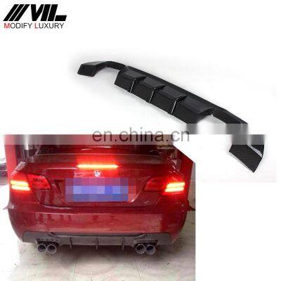 E92 E93 Car Bumper Lip Carbon Fiber Rear Diffuser for BMW E92 E93 Mtech