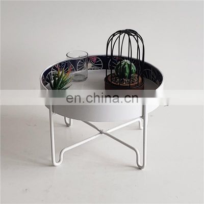 Hot Sale Hight Quality Metal Modern Wooden Storage Holder Metal Coffee Table In Home Decoration