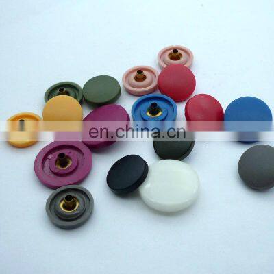 Custom 12.5 Coated Nylon Metal 4 Part Spring Snap Button