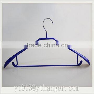 CY-317 stainless steel PVC coated metal clothes hanger