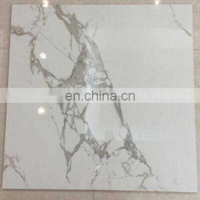 FOSHAN 3D inkjet  Carrara marble design full Body 600x600mm glazed polished porcelain