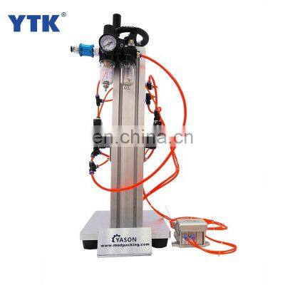 Wholesale Price Pneumatic Plastic Aluminium Perfume Box Bottle Cap Collar Ring Making Capping Sealing Pressing Machine 15mm photo-5