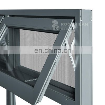 High quality aluminum alloy frame glass awning window for house