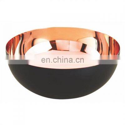 black & rose gold plated metal bowl