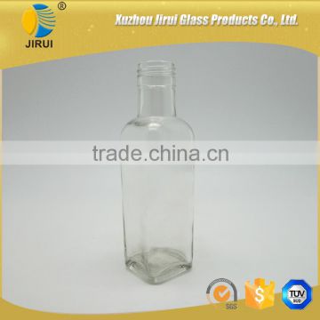 Clear empty 180ml Square Shape bottle for olive oil