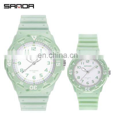 Sanda 6011L 6019G New Mens Ladies Quartz Wrist Watches Luminous Water Proof Fashion Couple Watch Set photo-4
