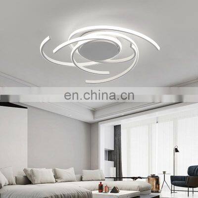 2022 Art Decoration Three Rings Ceiling Light Black White Round Ceiling Lamp for Living Room Bedroom